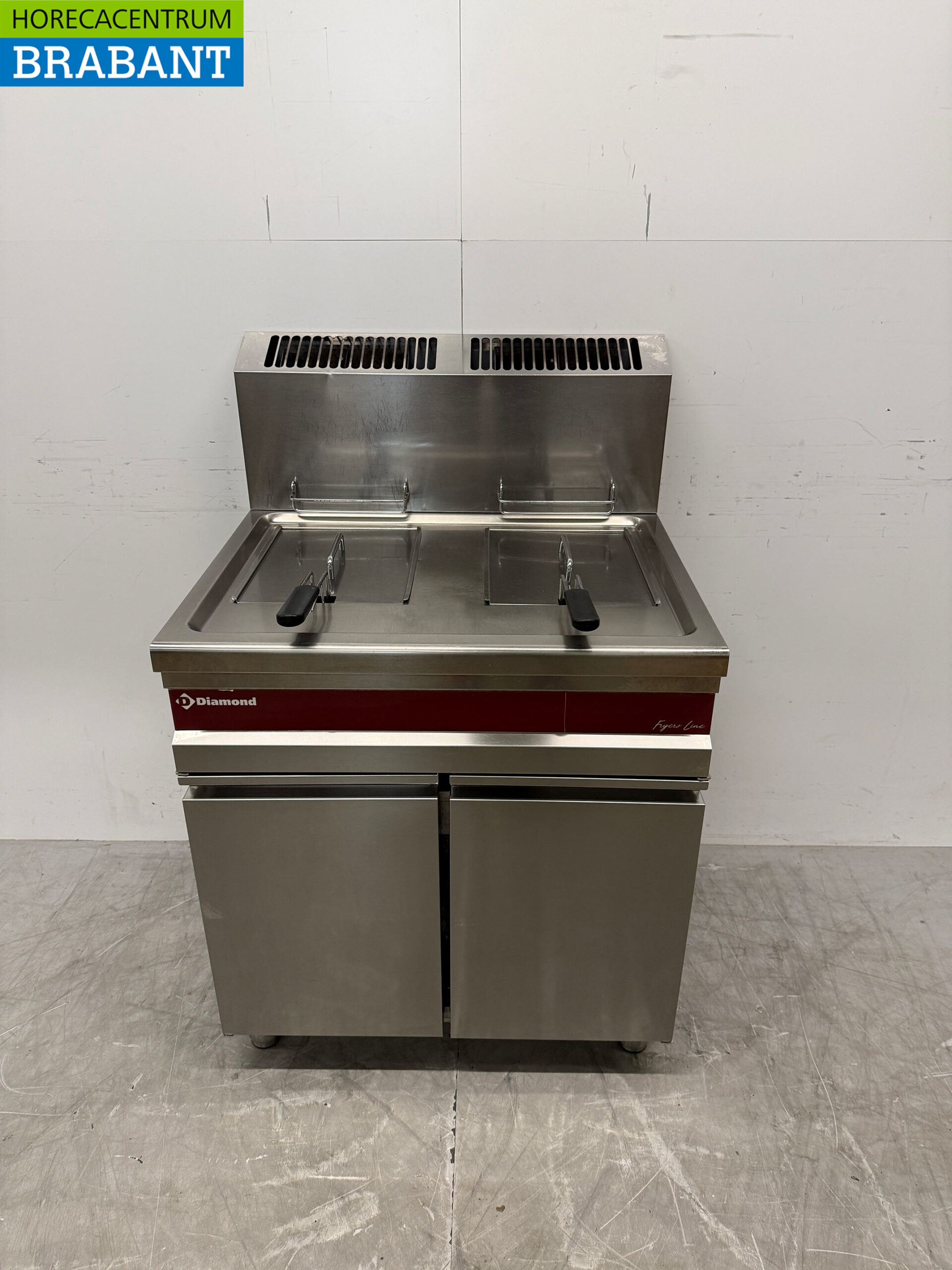 Stainless steel Diamond Double Fryer 2 x 15 liter GAS Catering