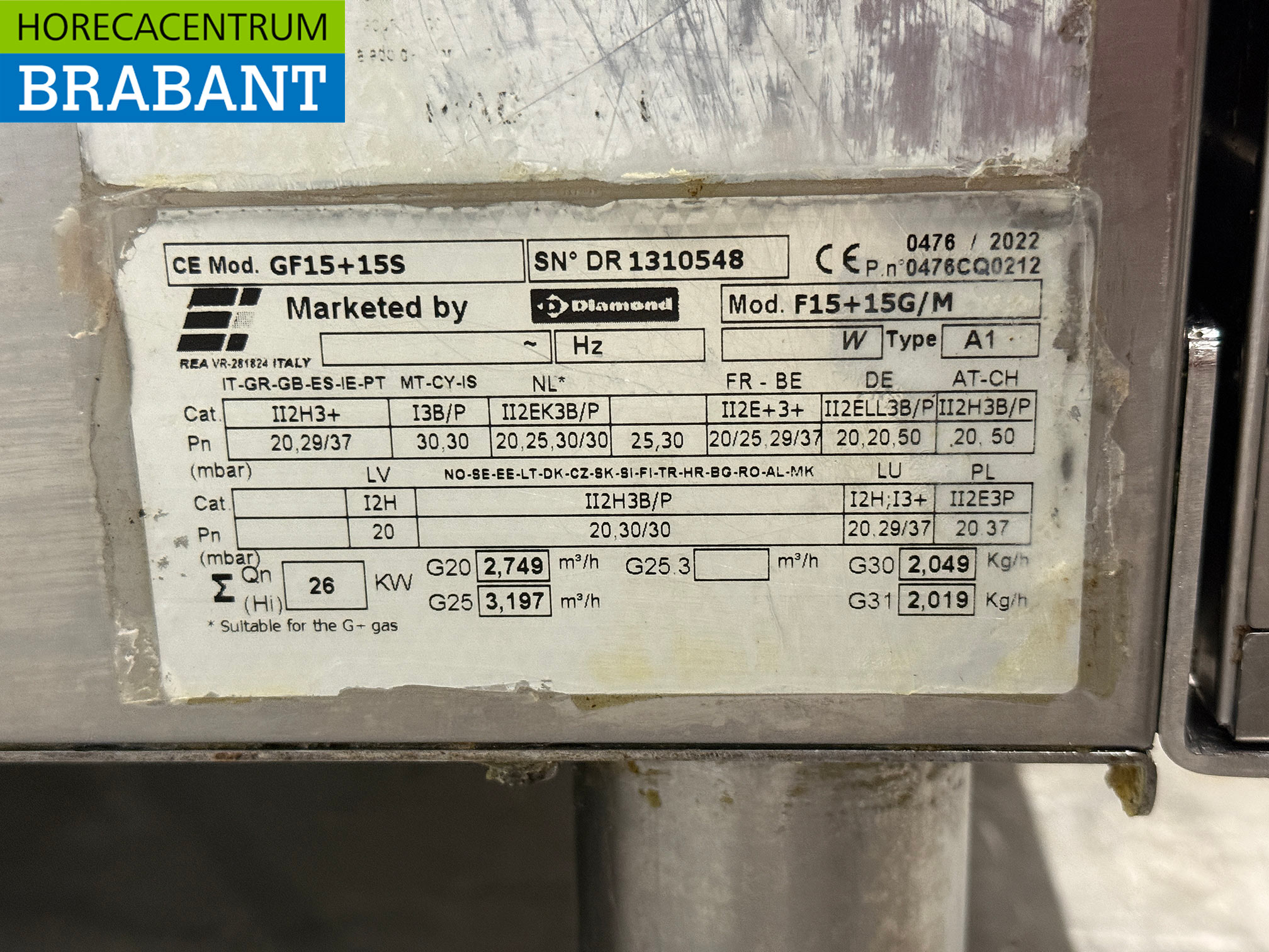 Stainless steel Diamond Double Fryer 2 x 15 liter GAS Catering - Image 6