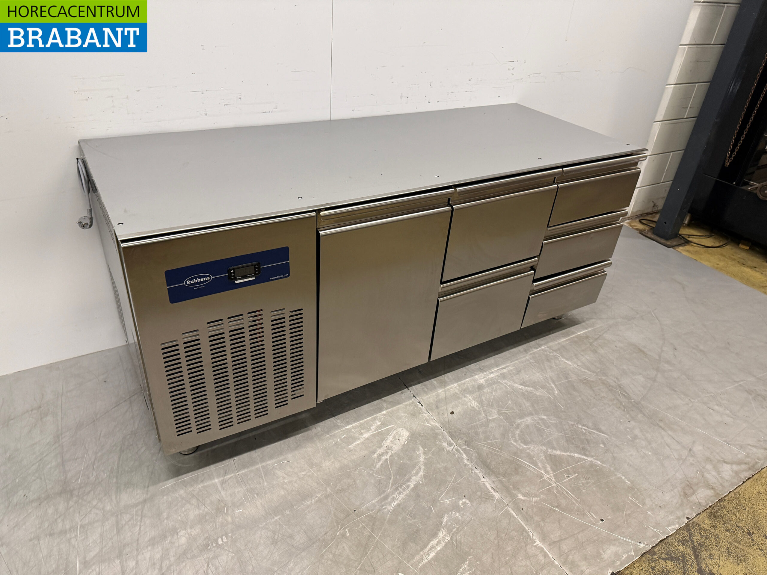 Stainless steel Rubbens Refrigerated Workbench 1 Door and 5 drawers 175,5 cm 230V Horeca - Image 3