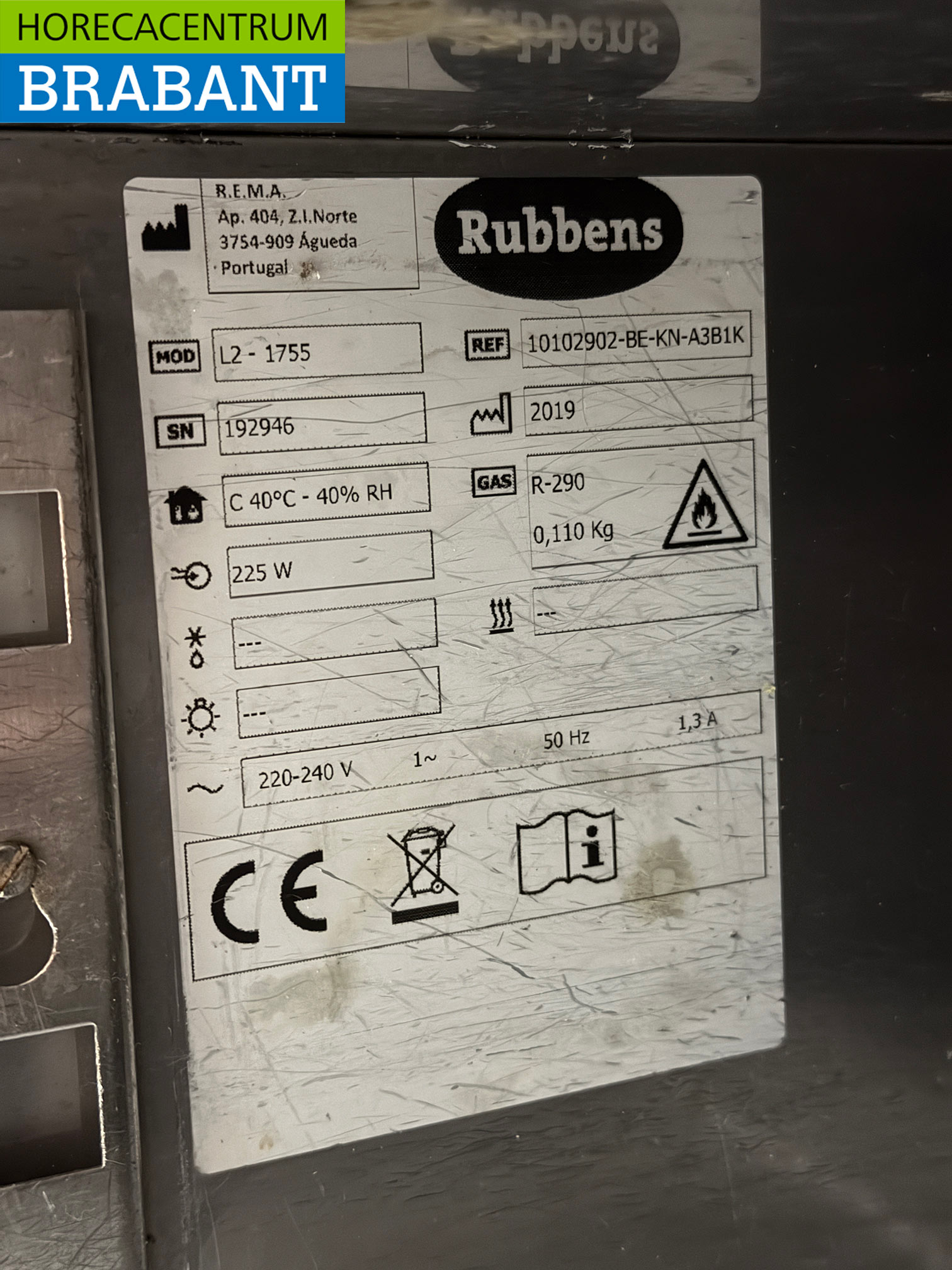 Stainless steel Rubbens Refrigerated Workbench 1 Door and 5 drawers 175,5 cm 230V Horeca - Image 6