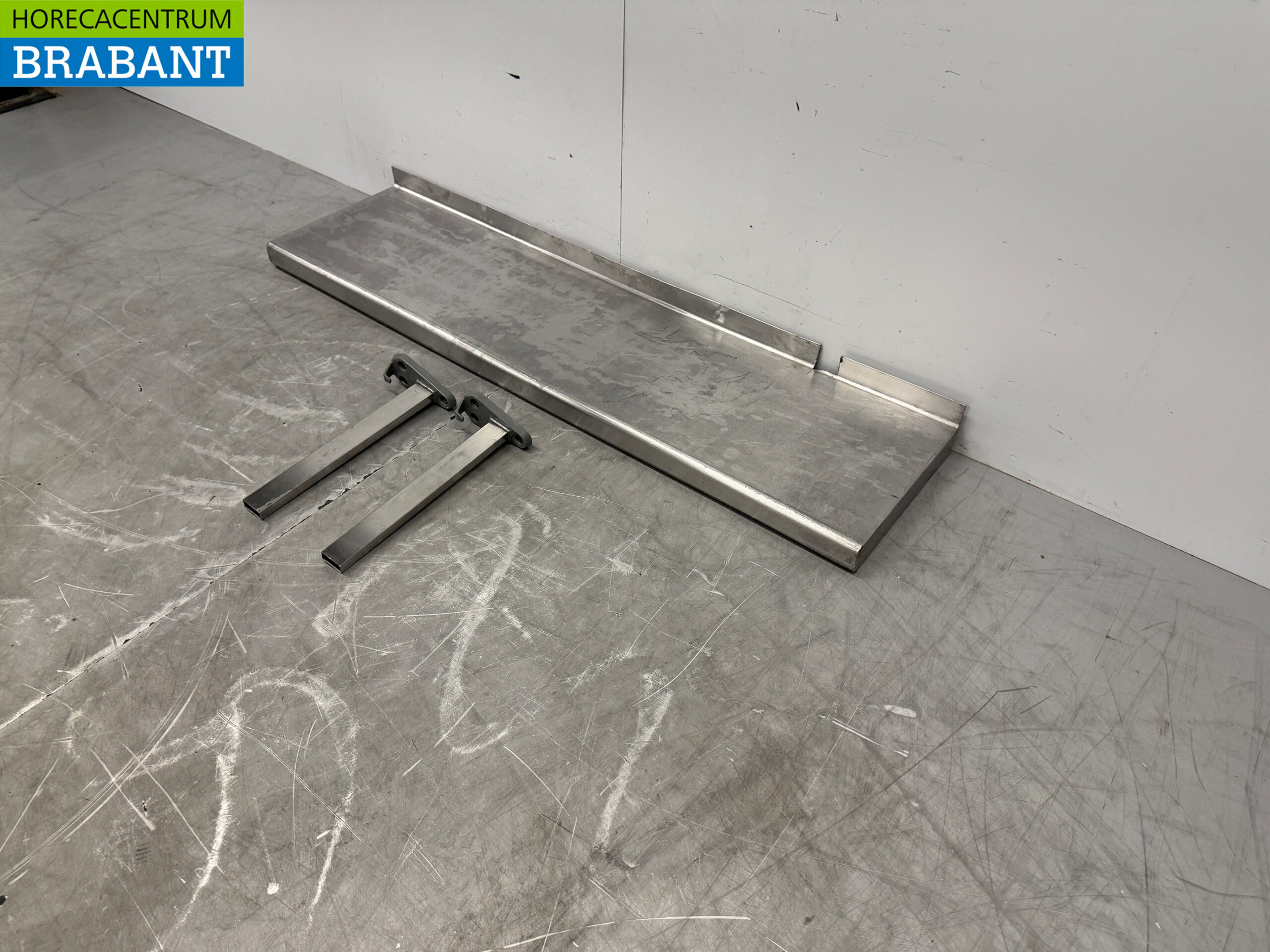 Stainless steel Wall Shelf 140 x 35.5 cm Horeca - Image 2