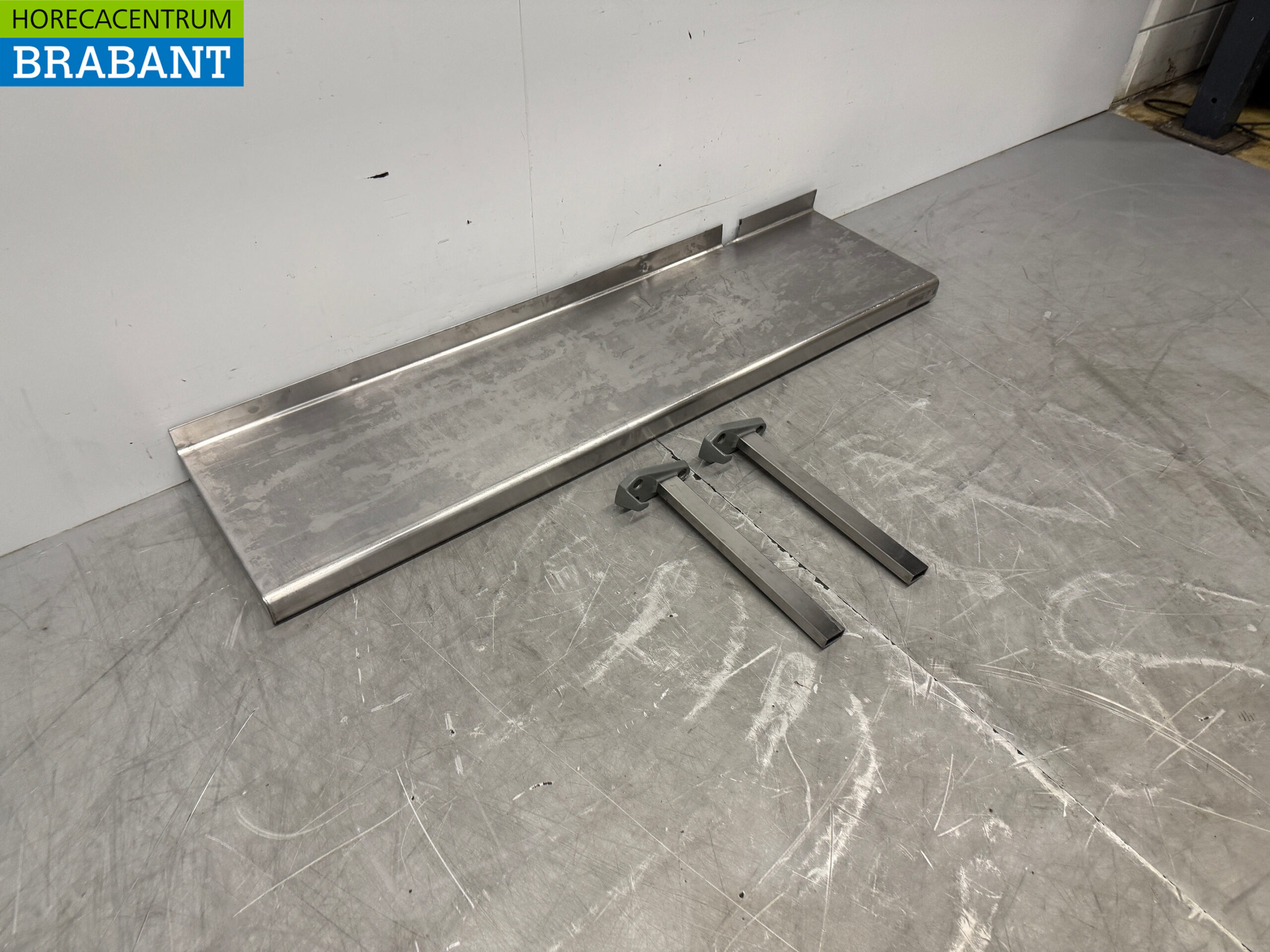 Stainless steel Wall Shelf 140 x 35.5 cm Horeca - Image 3