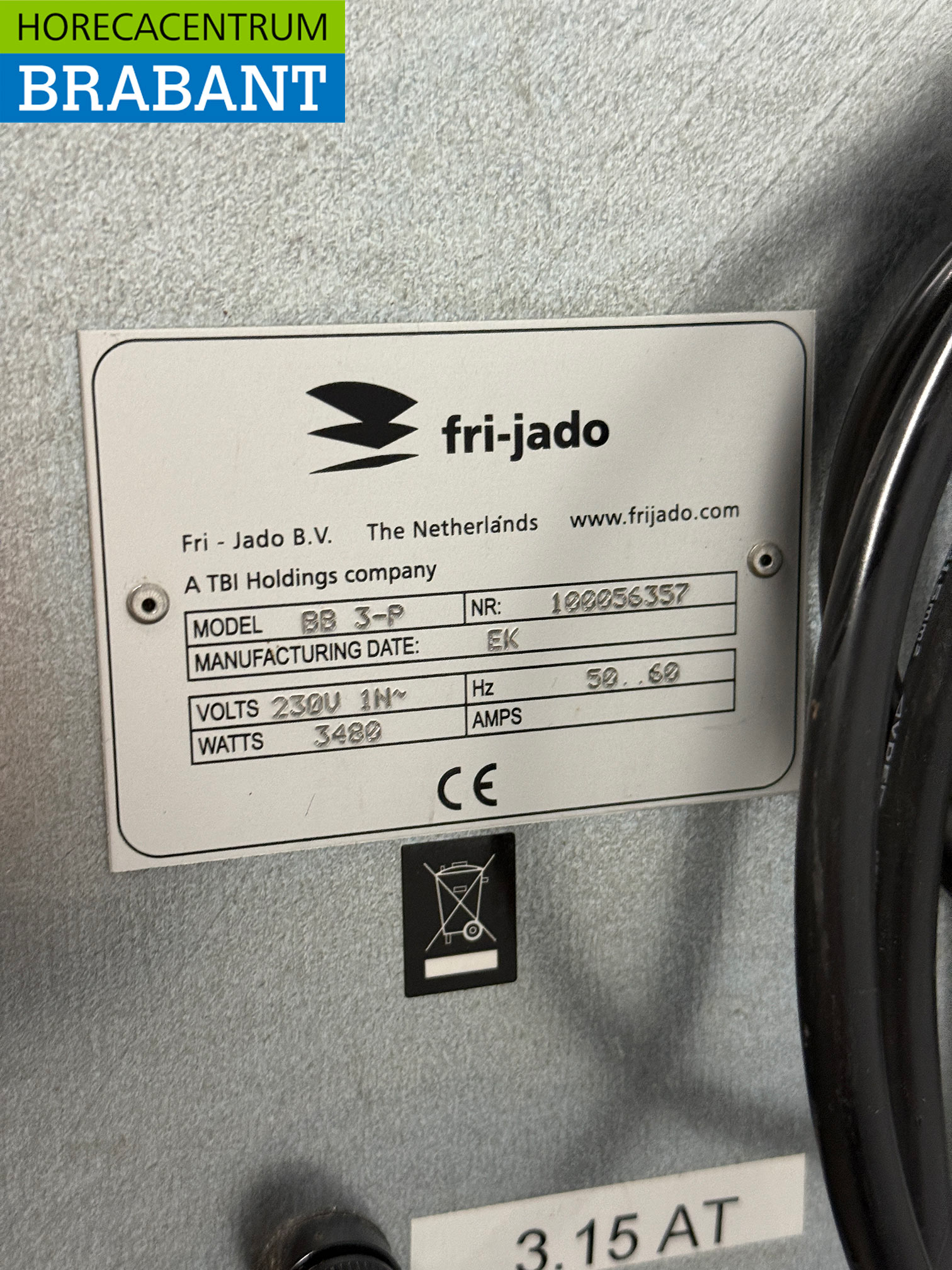 Stainless steel Fri-Jado Hot Air Oven 3 x 60/40 cm 230V Horeca - Image 5