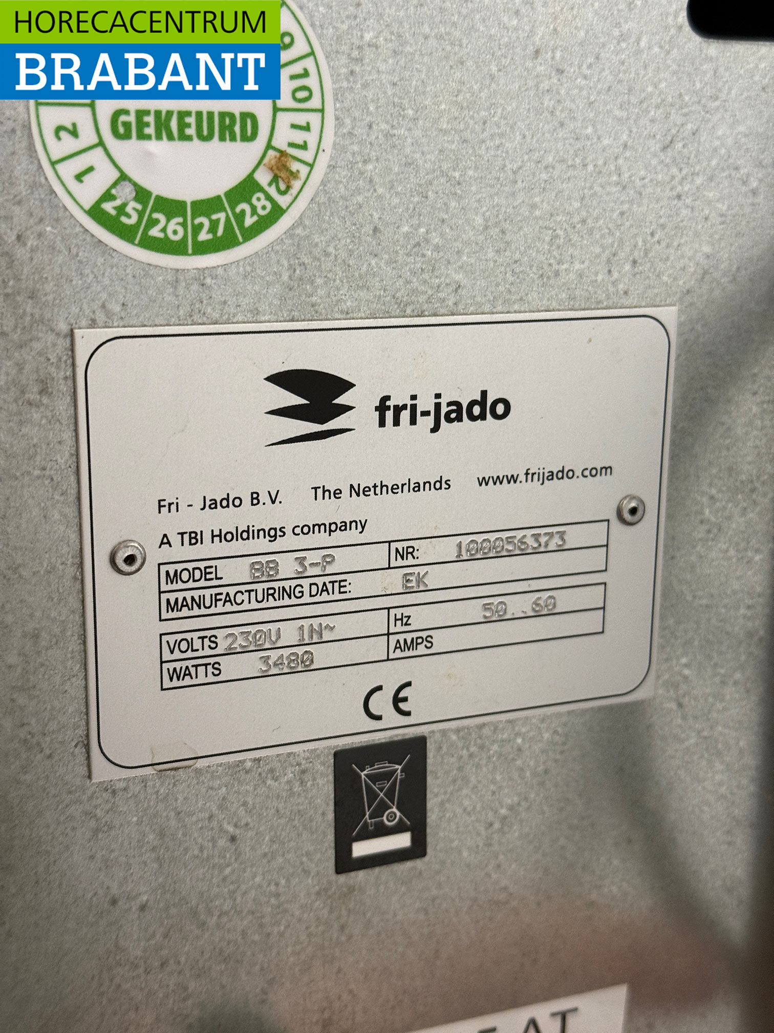 Stainless steel Fri-Jado Hot Air Oven 3 x 60/40 cm 230V Horeca - Image 5