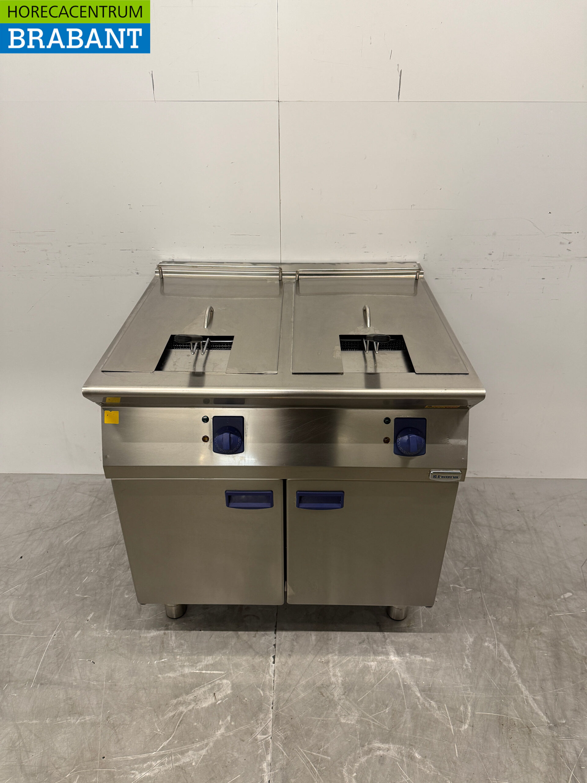 Stainless steel Electrolux Double Fryer 2 x 7 liters 80 cm 400V Horeca