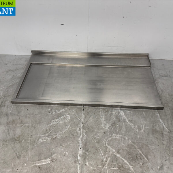 Stainless Steel Drain Sheet T.B.V. Slide Through Dishwasher 135,5 x 72 cm Horeca