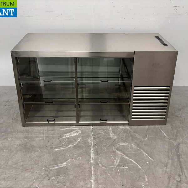 Stainless steel Groku Refrigerated Display Case 6 flaps 140 cm 230V Catering