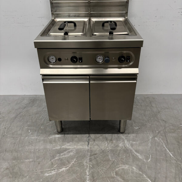 Stainless steel Elframo Double Fryer 2 x 15 liter GAS Catering