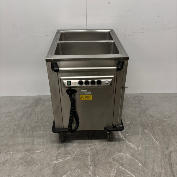 Stainless steel Rieber Mobile Bain-marie 2 x 1/1 GN with warming cabinet 230V Horeca