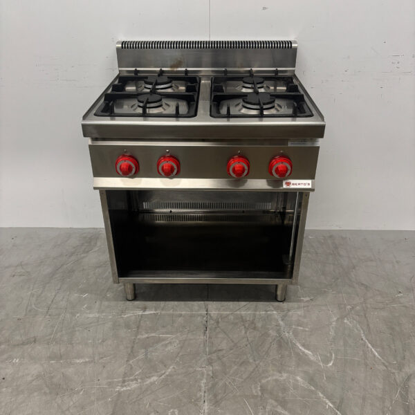 Stainless steel Berto's 4 Burner Gas Stove 80 cm GAS Horeca