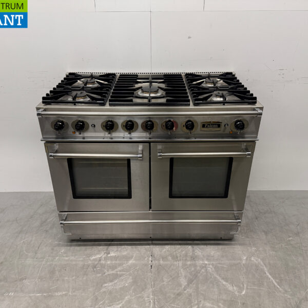 Stainless steel Falcon 5 Burner Stove with double oven Propane + 400V Horeca
