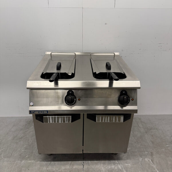 Stainless steel Metos Double Fryer 2 x 15 liter 400V Horeca
