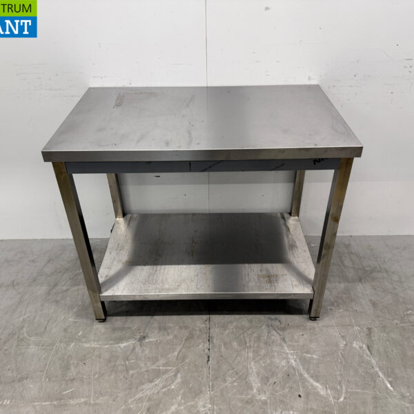 Stainless steel Worktable with undershelf 100 x 60 x 85.5 cm Catering