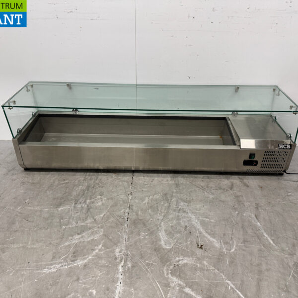 Stainless steel Top-up display case Top-up refrigerated display case saladière 7 x 1/3 GN 160 cm Horeca
