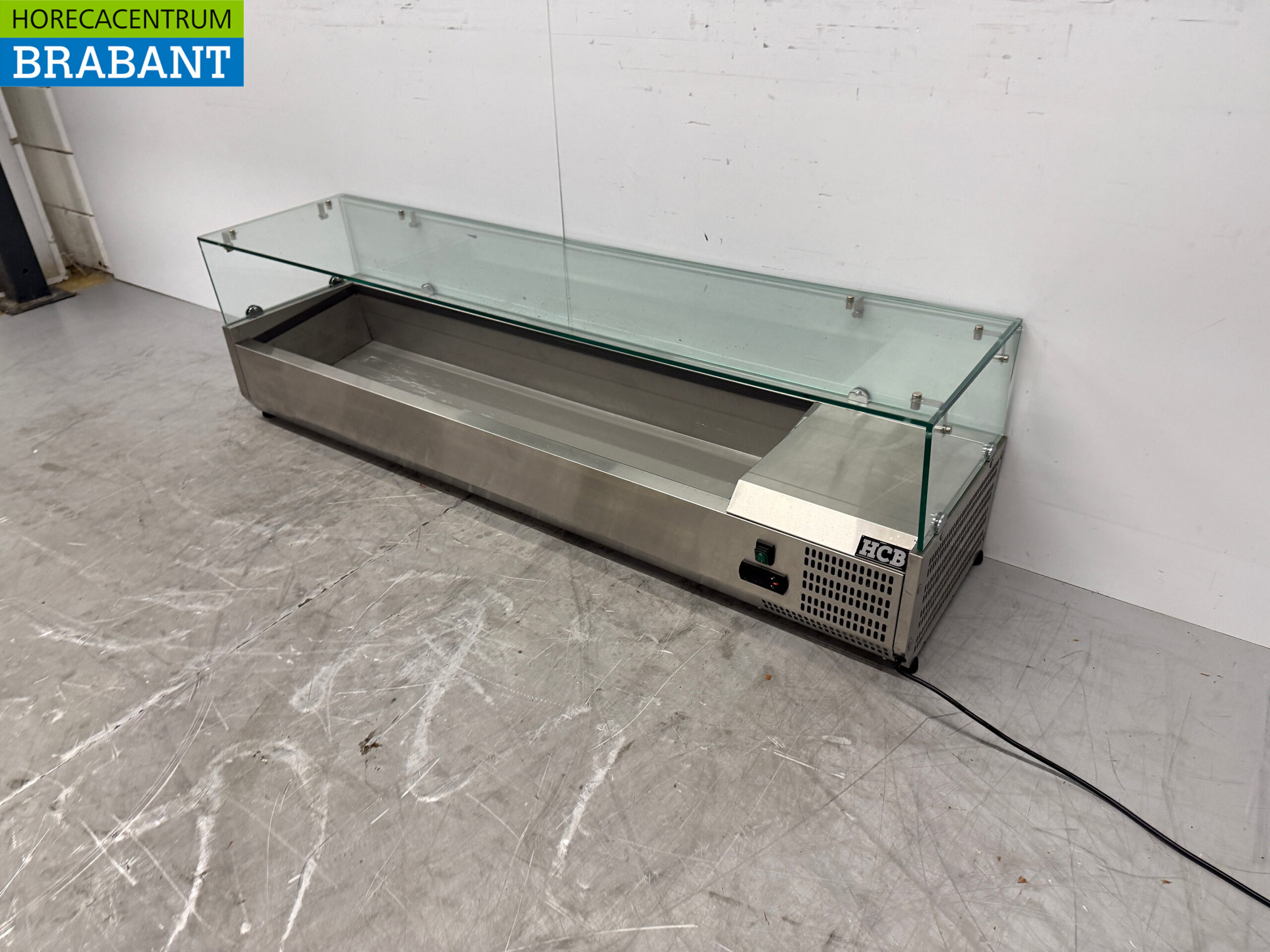 Stainless steel Top-up display case Top-up refrigerated display case saladière 7 x 1/3 GN 160 cm Horeca - Image 2