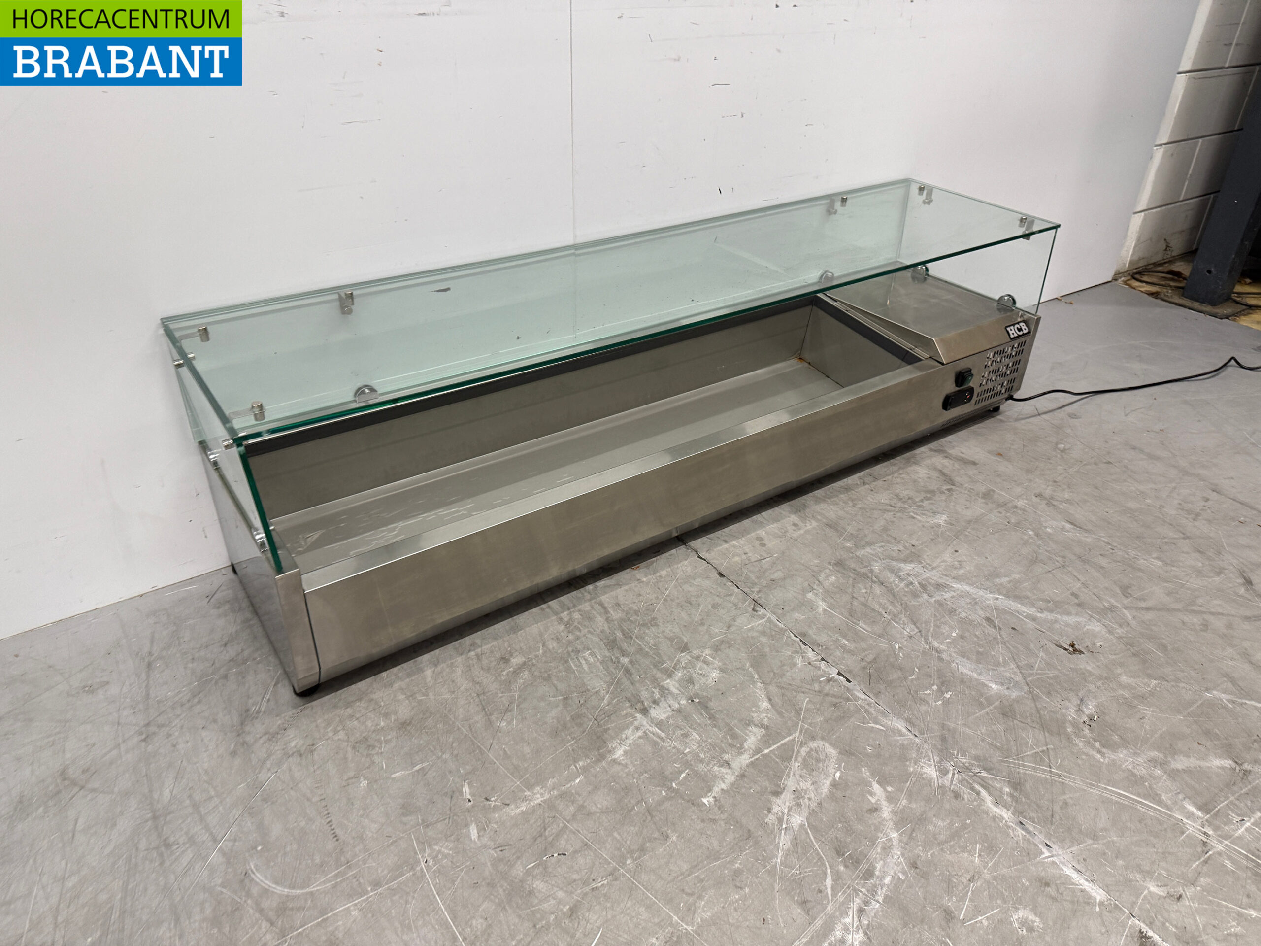 Stainless steel Top-up display case Top-up refrigerated display case saladière 7 x 1/3 GN 160 cm Horeca - Image 3