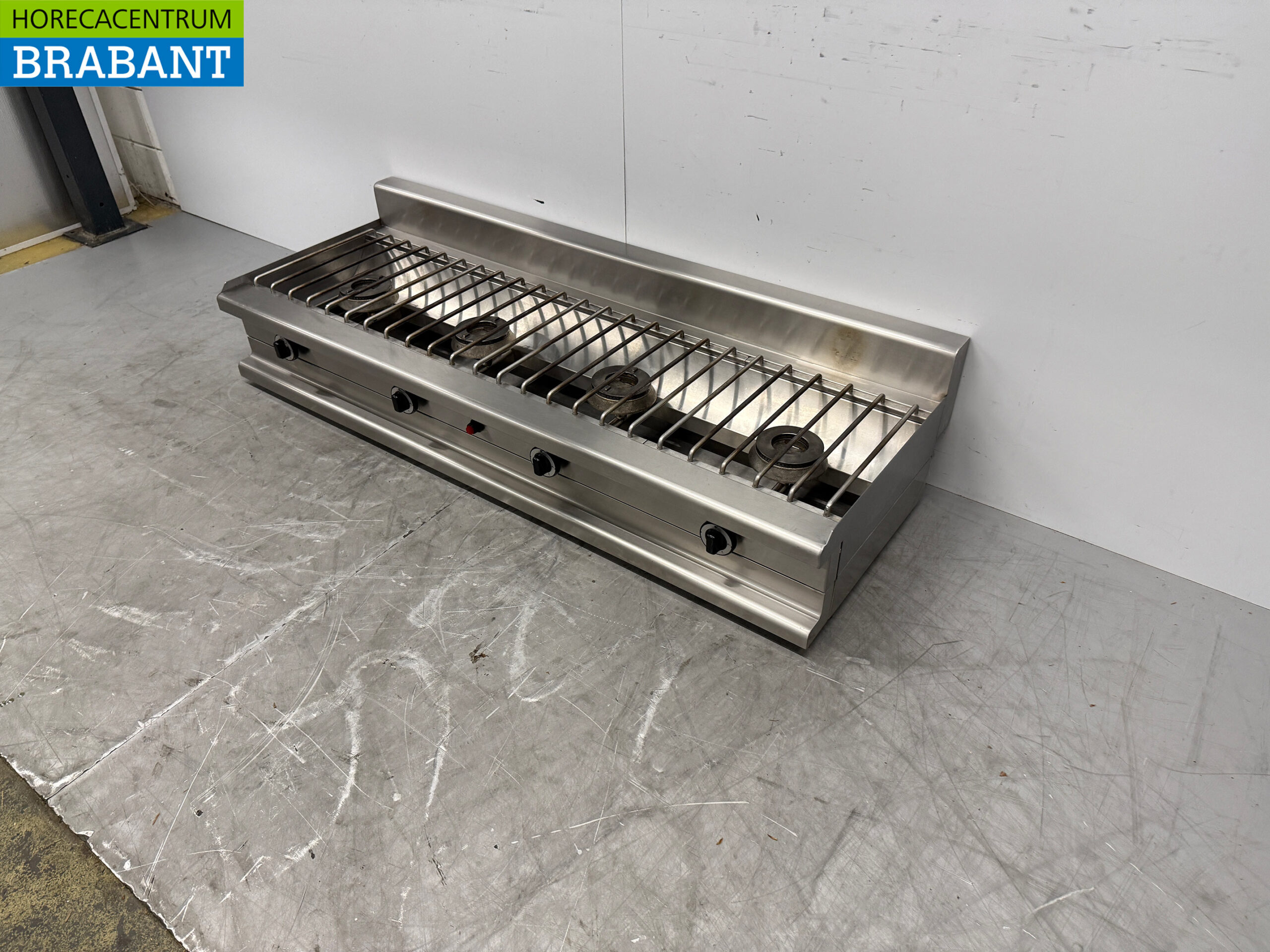 Stainless steel Visvardis Pancake Stove 4 burners 4 x 8.5 kW 160 cm Propane Catering - Image 2