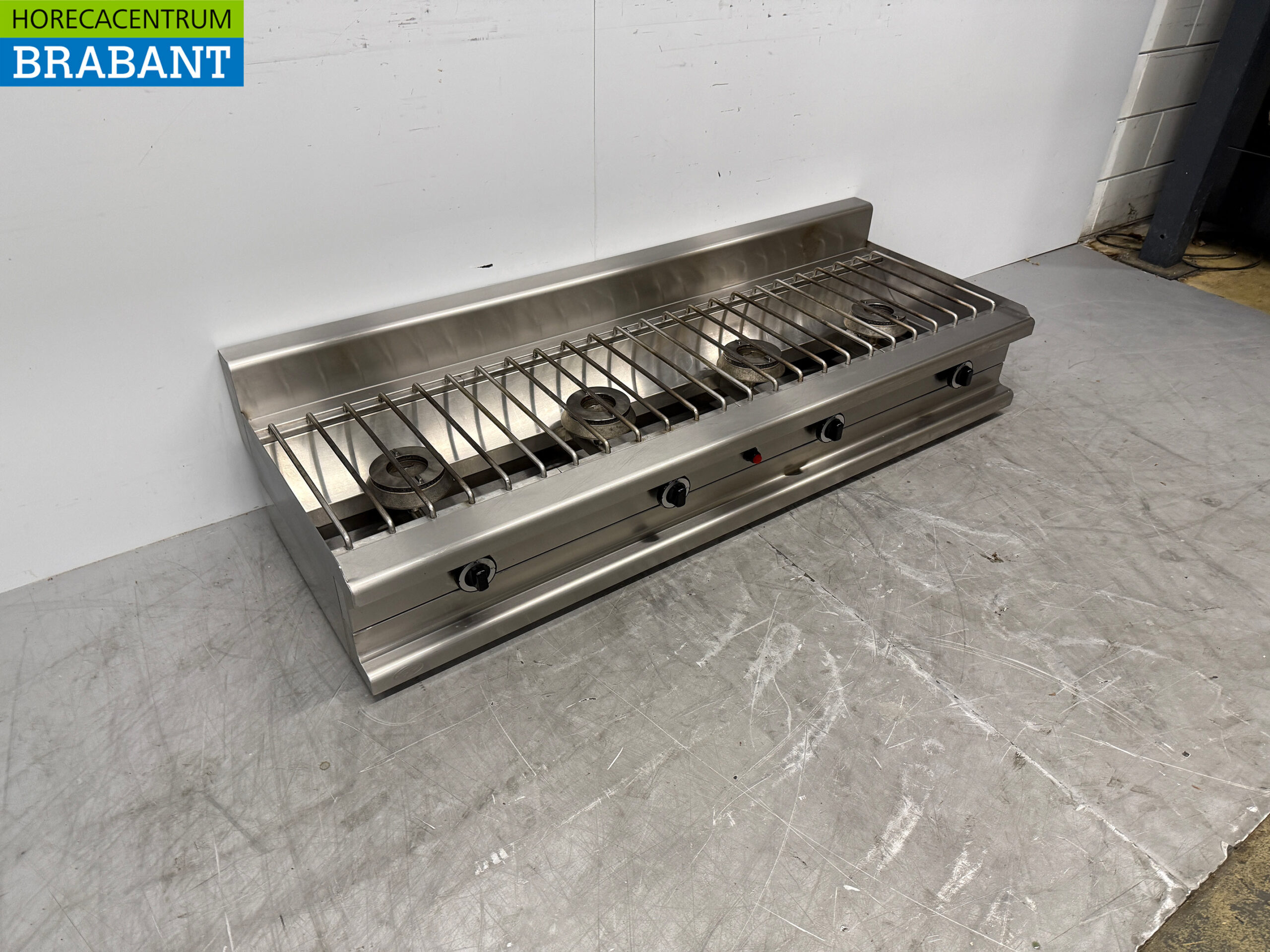 Stainless steel Visvardis Pancake Stove 4 burners 4 x 8.5 kW 160 cm Propane Catering - Image 3