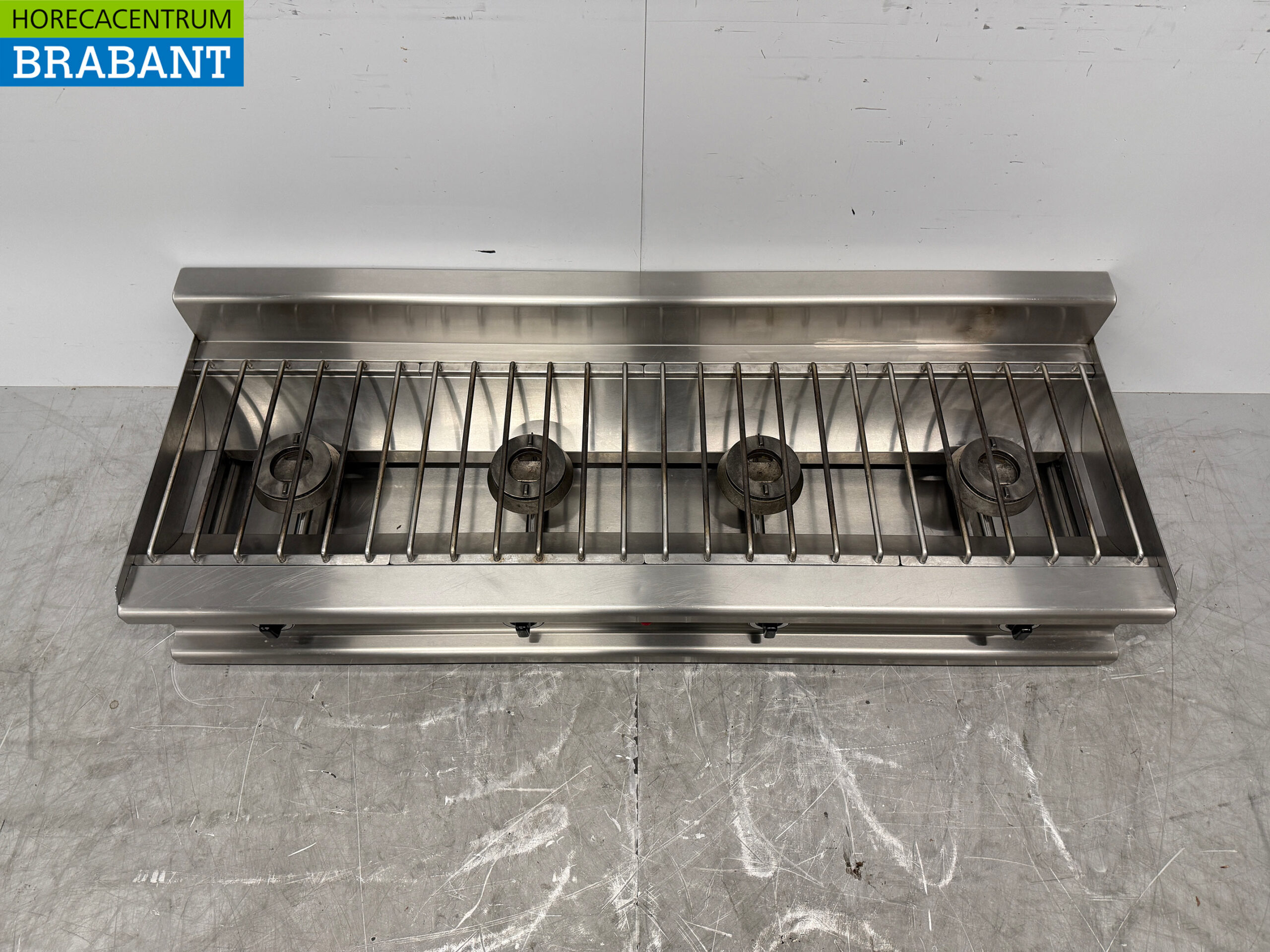 Stainless steel Visvardis Pancake Stove 4 burners 4 x 8.5 kW 160 cm Propane Catering - Image 4