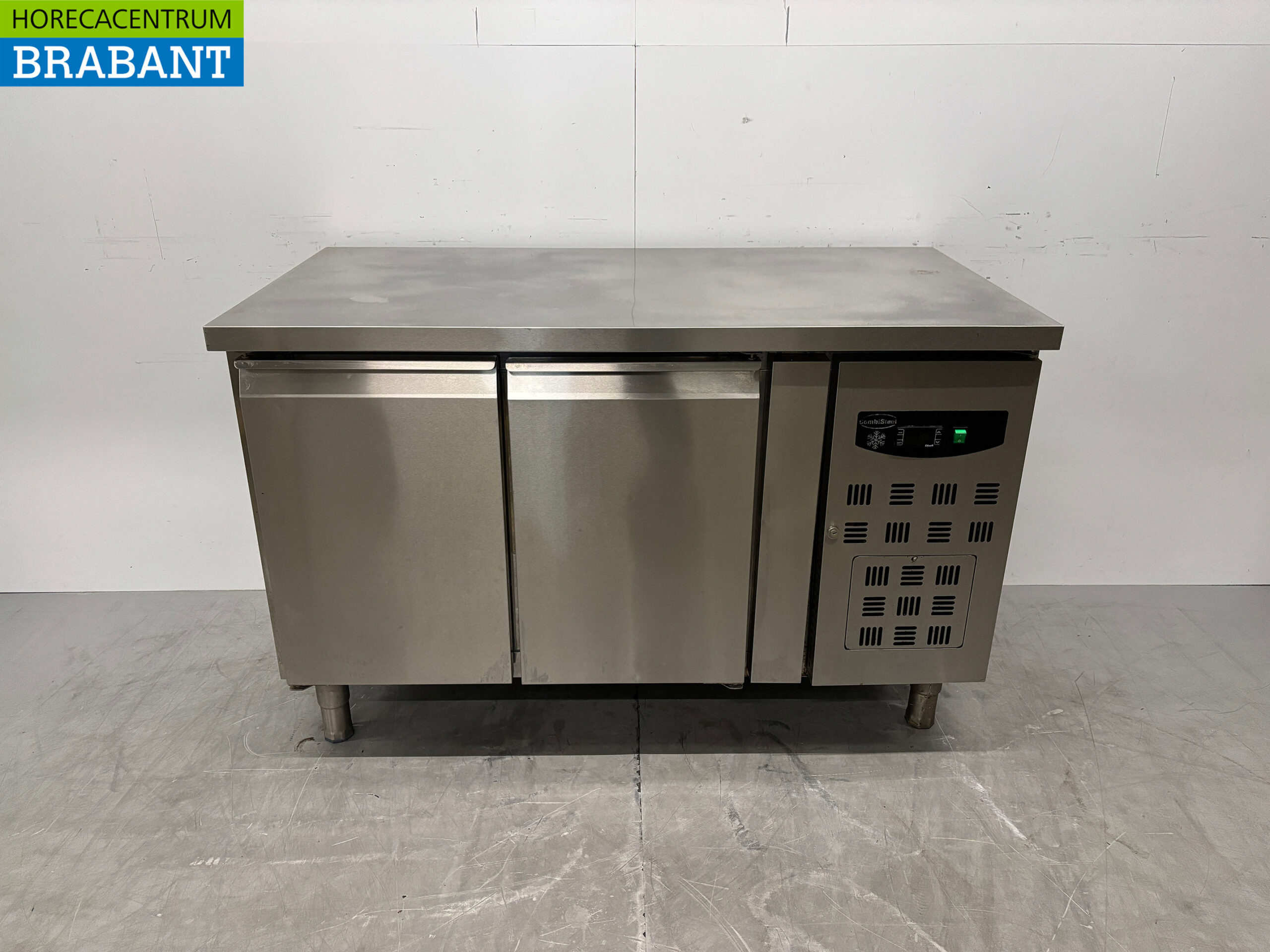 Stainless steel Combisteel Refrigerated Workbench 2 Doors 136 cm 230V Horeca