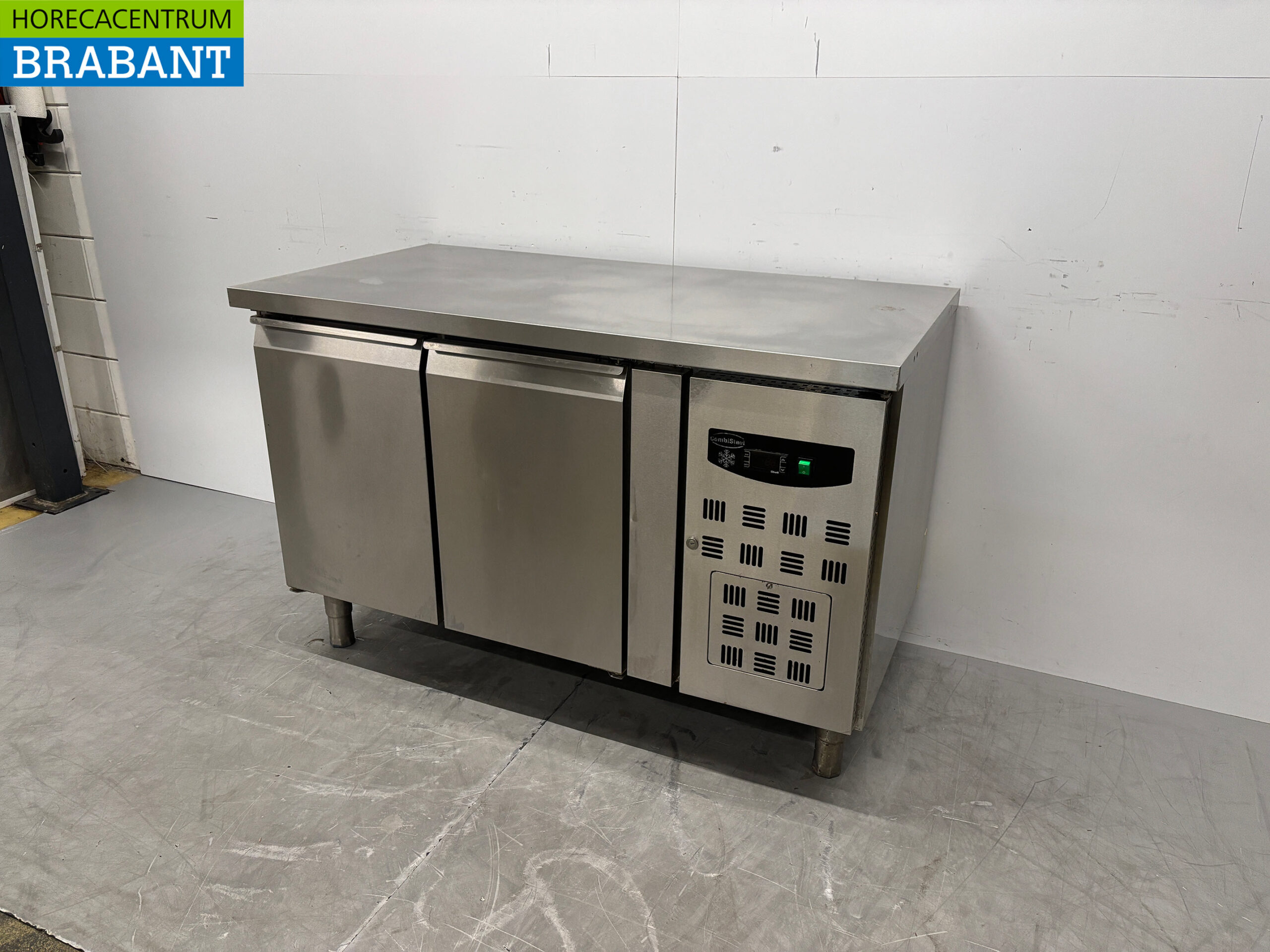 Stainless steel Combisteel Refrigerated Workbench 2 Doors 136 cm 230V Horeca - Image 2
