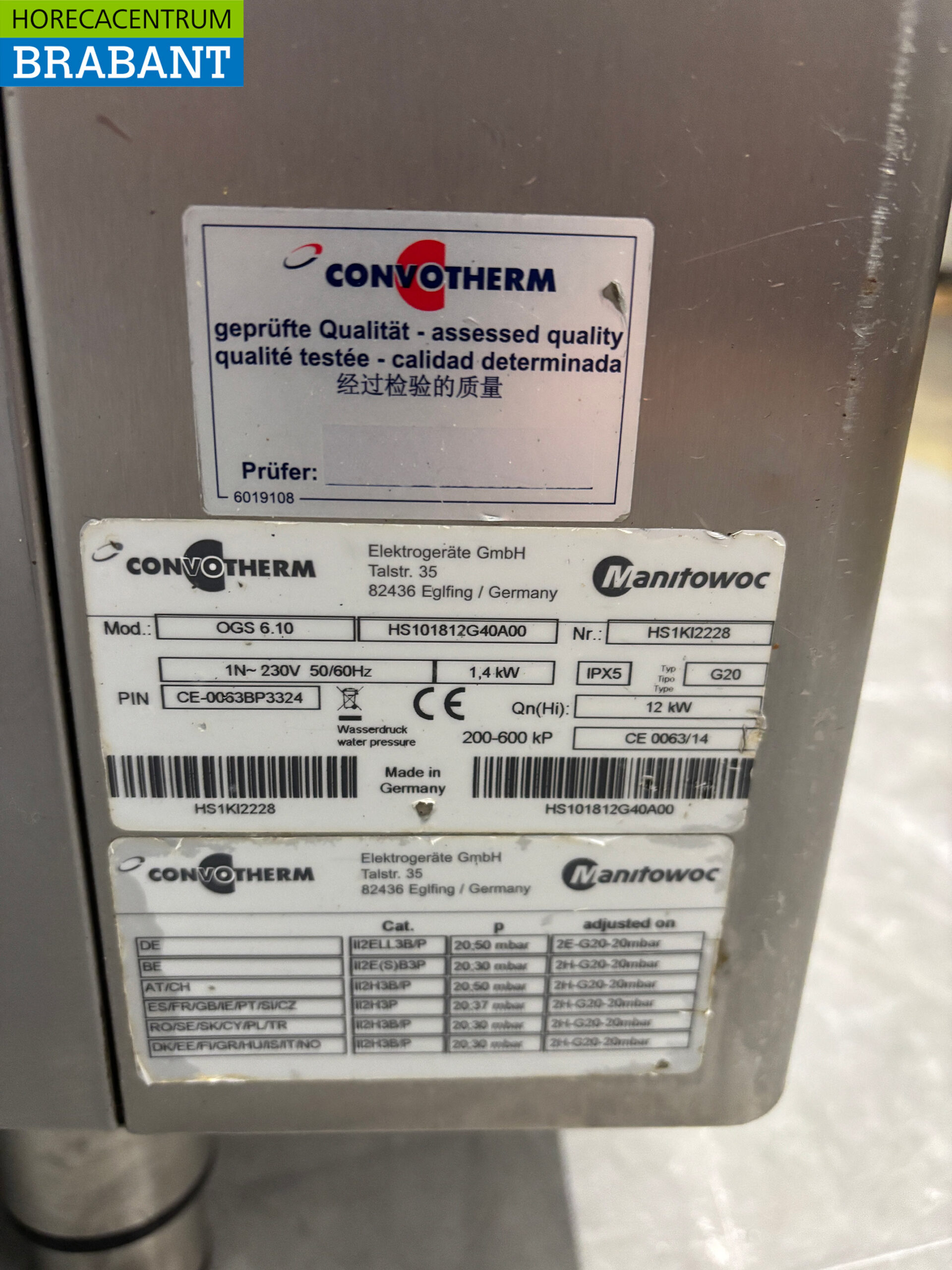 Stainless steel Convotherm Combisteamer 10 x 1/1 GN GAS + 230V Horeca - Image 5