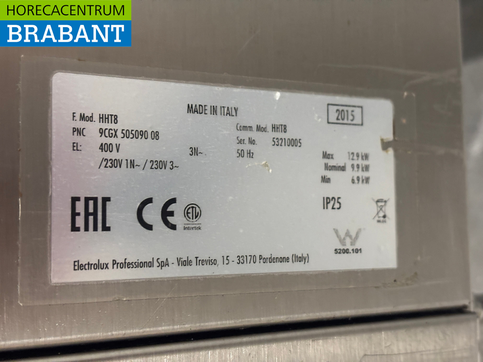 Stainless steel Zanussi HHT8 Sliding dishwasher 400V Catering - Image 6