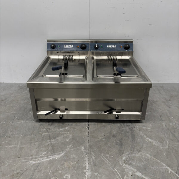 Stainless steel Hakpro Fryer 2 x 12 liters 2 x 400V Horeca