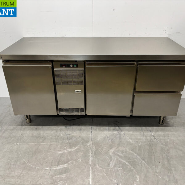 Stainless steel Zanussi Refrigerated Workbench 2 doors 2 drawers 176 cm 230V Horeca
