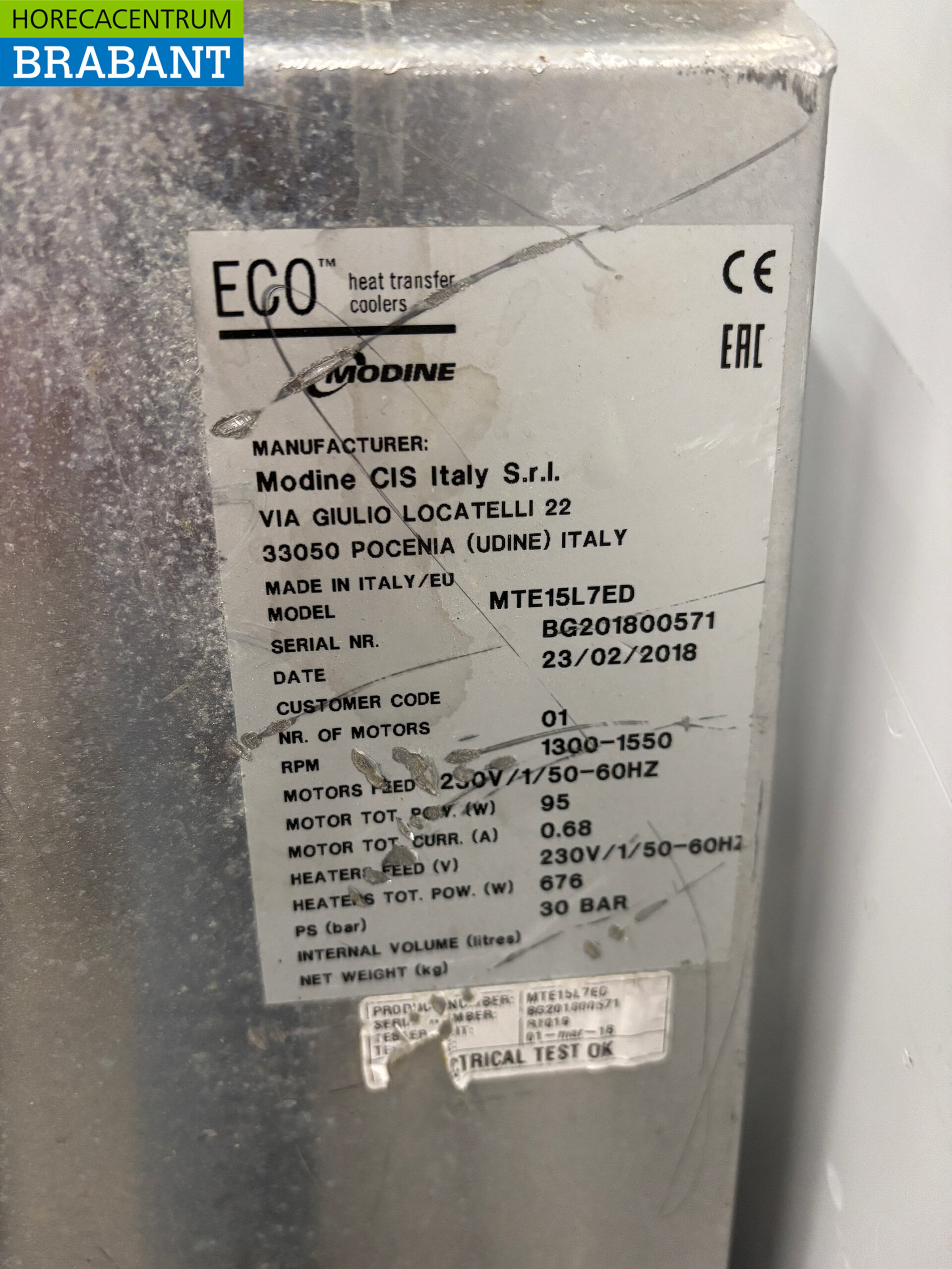 Stainless steel Modine MTE15L7ED Evaporator Ceiling Unit Freezer 230V Catering - Image 5