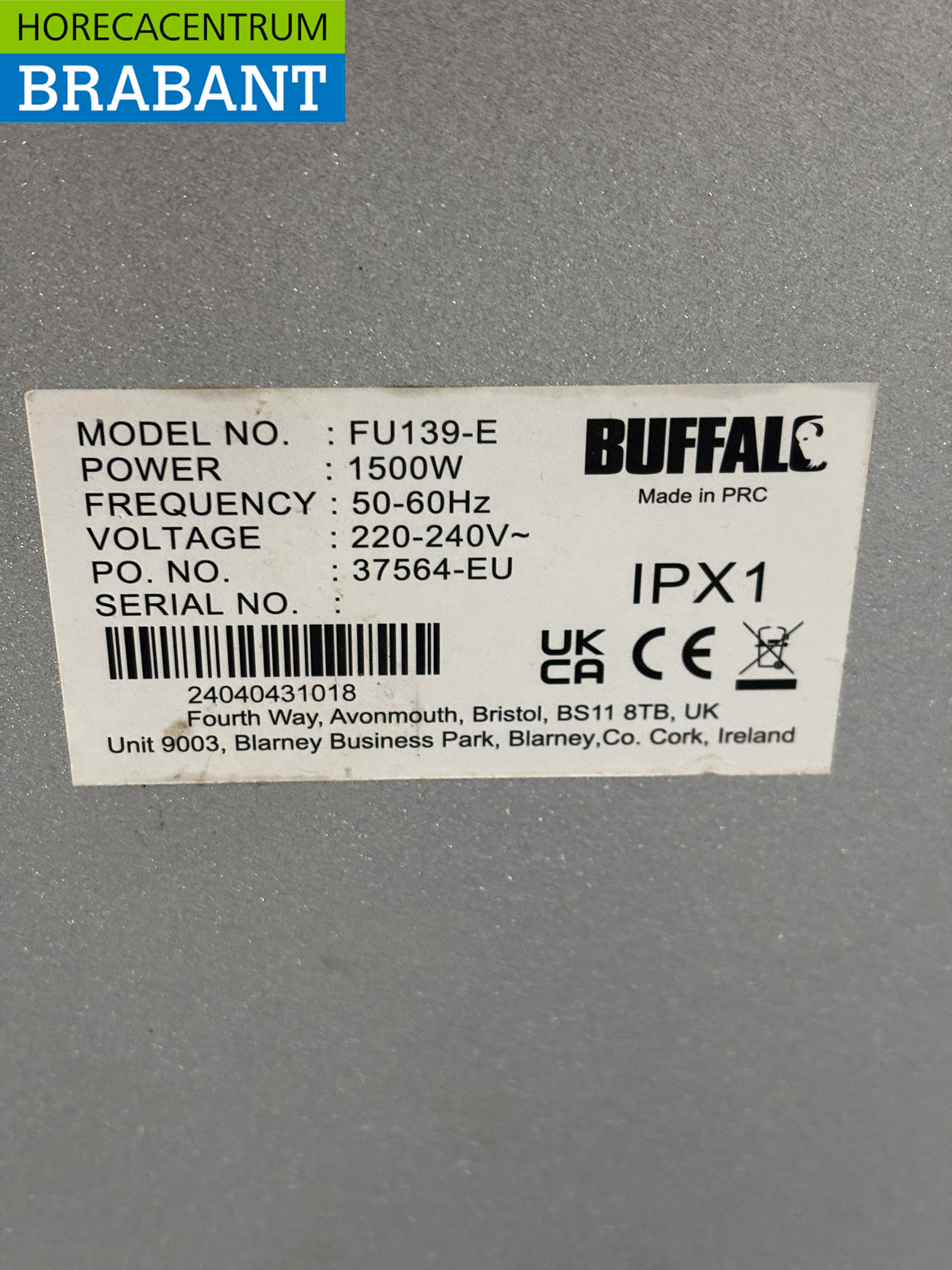 Buffalo Planet Mixer Mixer Stainless Steel Tub 30 liter 230V Catering - Image 5