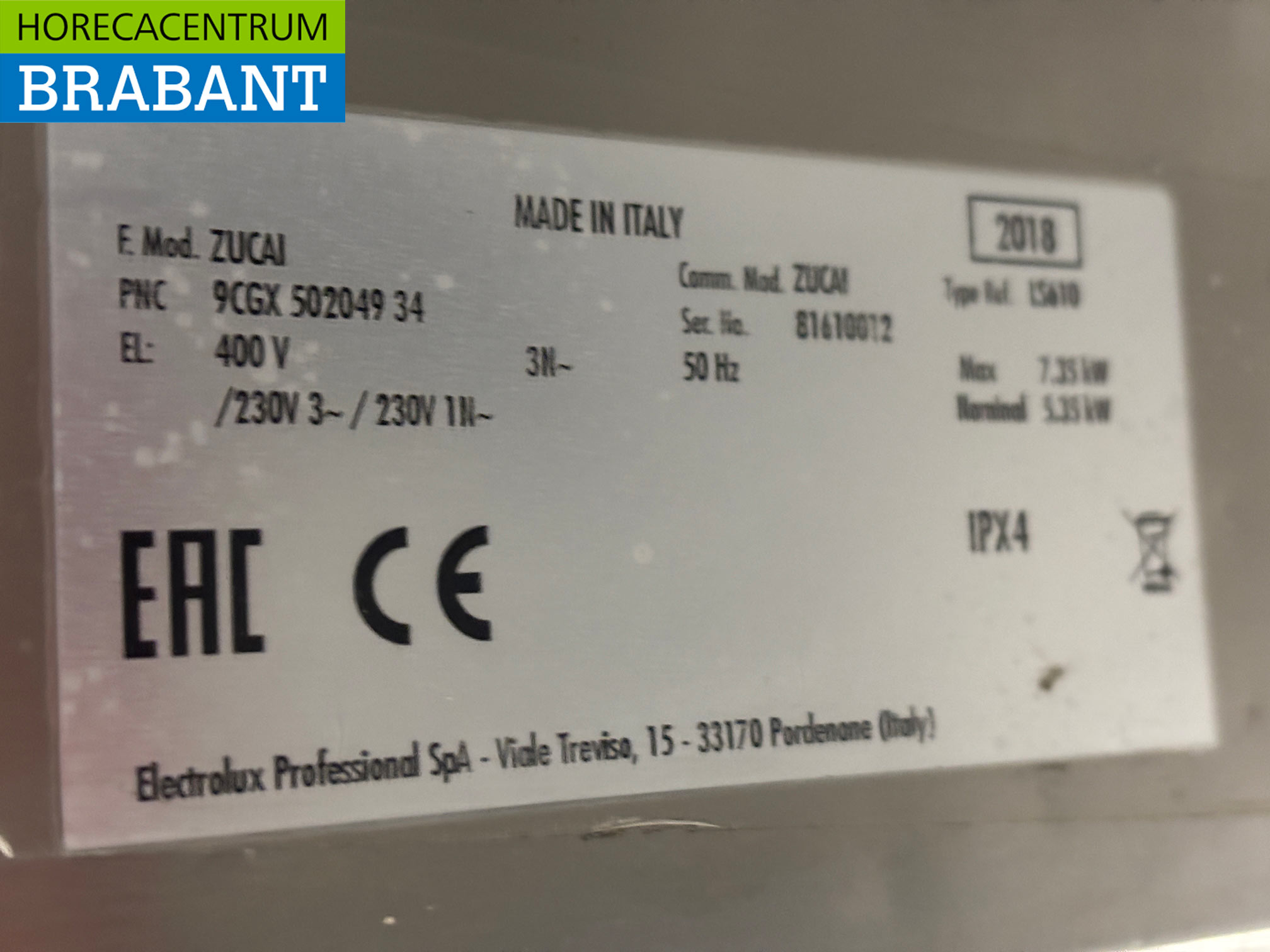 Stainless steel Zanussi Zucai Dishwasher 400V Catering - Image 6