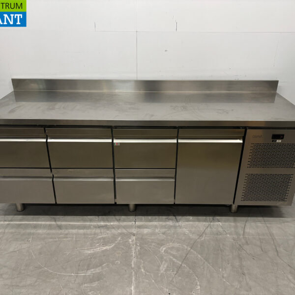 Stainless steel Desco Refrigerated Workbench 6 drawers 1 door 225 cm 230V Horeca