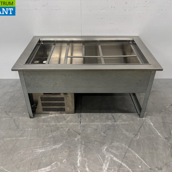 Stainless Steel Drop In Saladiere Refrigerated Tray 3 x 1/1 GN 114 cm Horeca