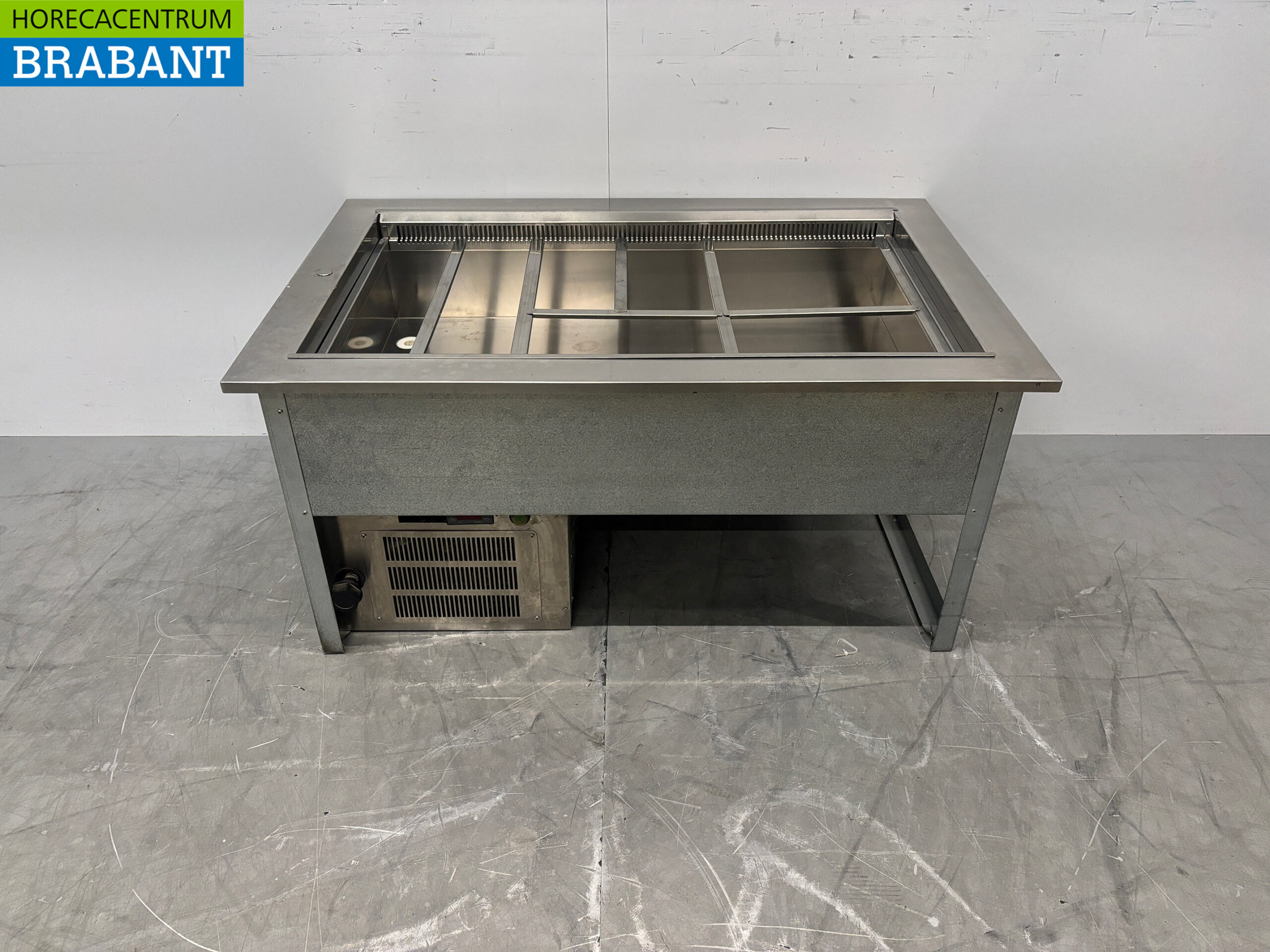 Stainless Steel Drop In Saladiere Refrigerated Tray 3 x 1/1 GN 114 cm Horeca