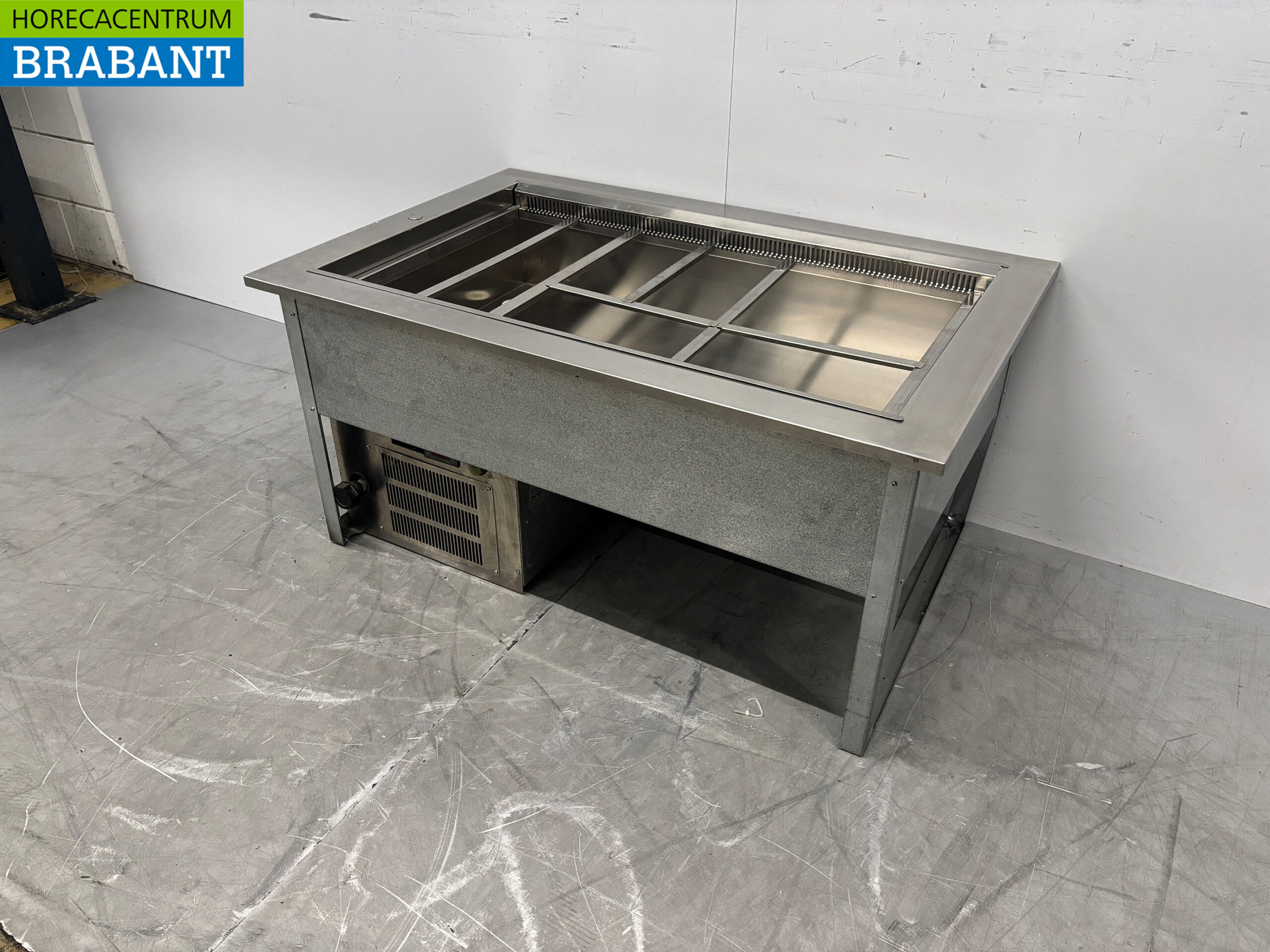 Stainless Steel Drop In Saladiere Refrigerated Tray 3 x 1/1 GN 114 cm Horeca - Image 2