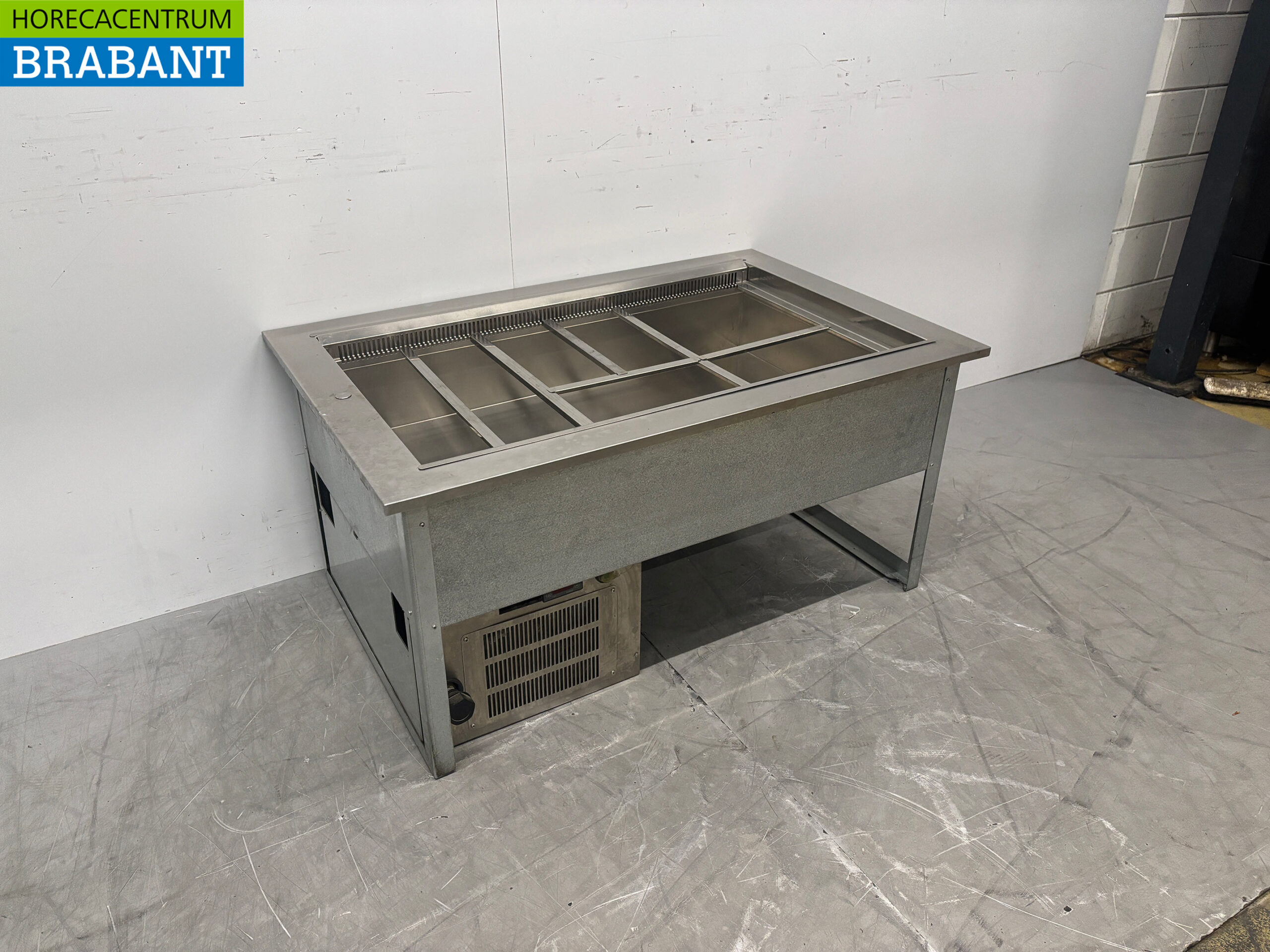 Stainless Steel Drop In Saladiere Refrigerated Tray 3 x 1/1 GN 114 cm Horeca - Image 3