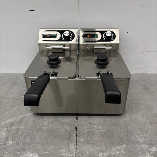 HCB Stainless Steel Double Fryer Frying 2 x 4.5 liters 230V Horeca