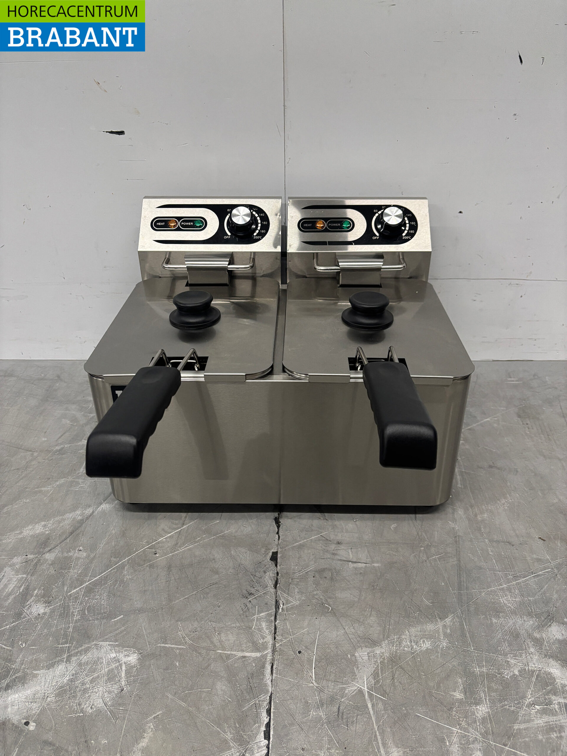 HCB Stainless Steel Double Fryer Frying 2 x 4.5 liters 230V Horeca