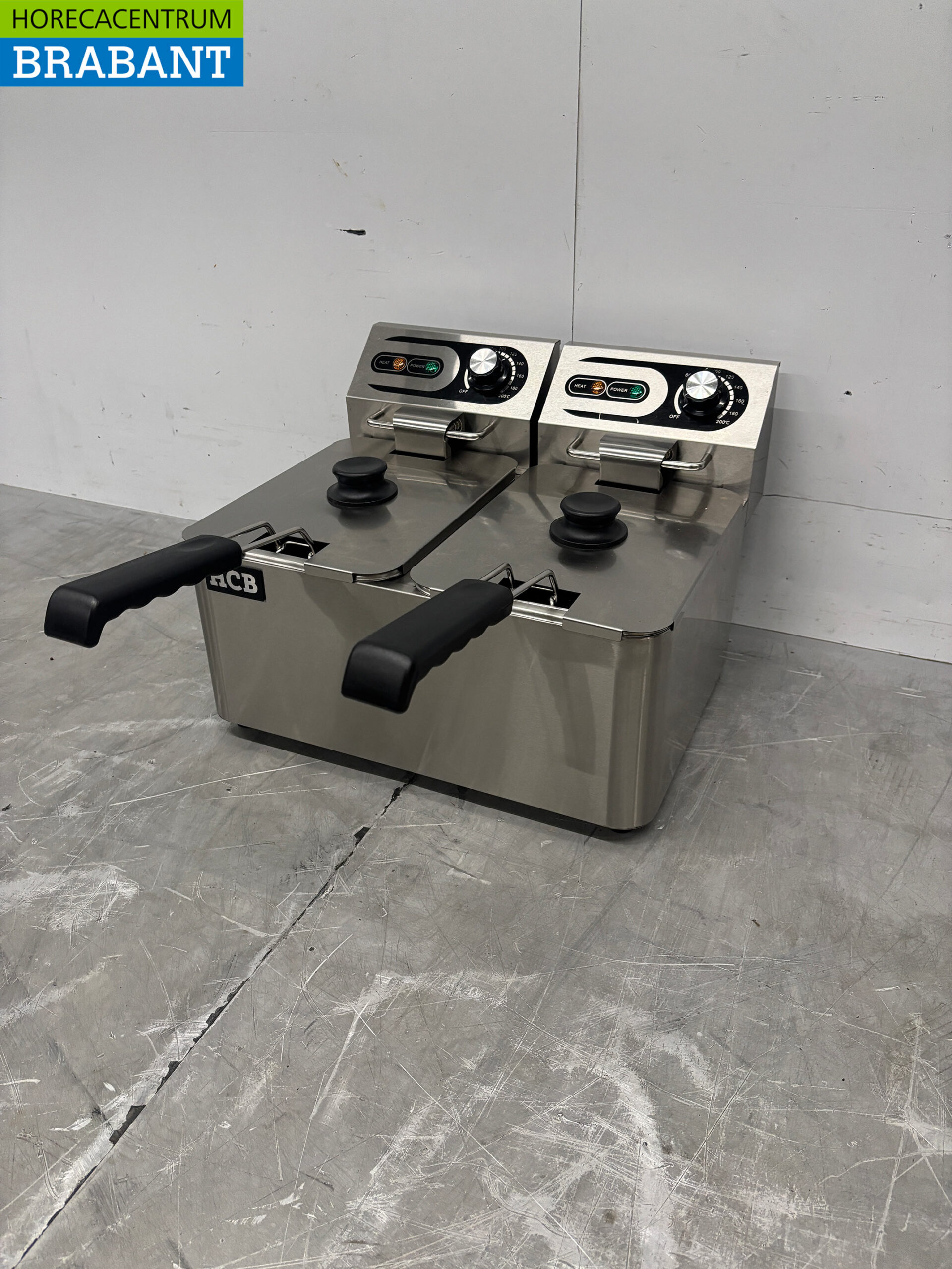 HCB Stainless Steel Double Fryer Frying 2 x 4.5 liters 230V Horeca - Image 2