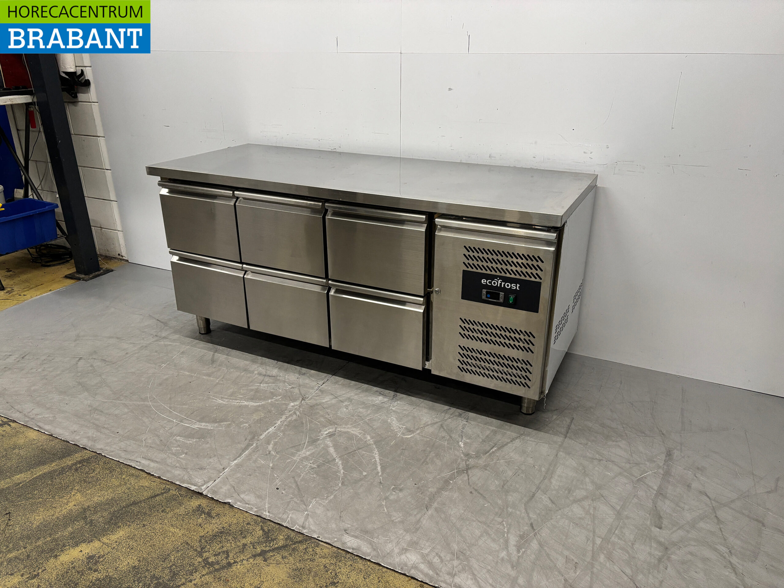 Stainless steel Ecofrost Refrigerated Workbench 6 drawers 179 cm 230V Catering - Image 2