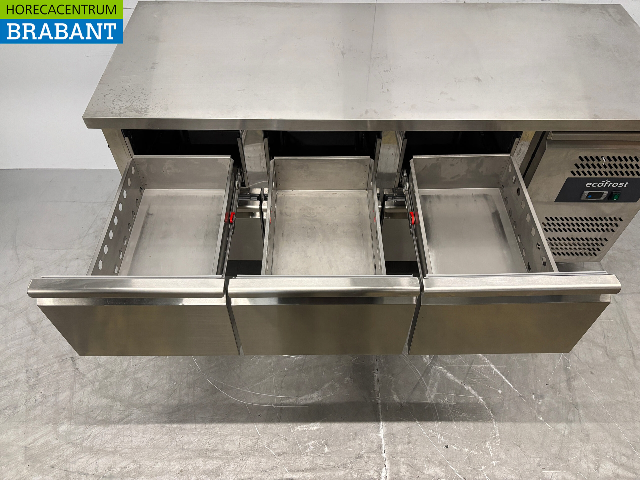 Stainless steel Ecofrost Refrigerated Workbench 6 drawers 179 cm 230V Catering - Image 5