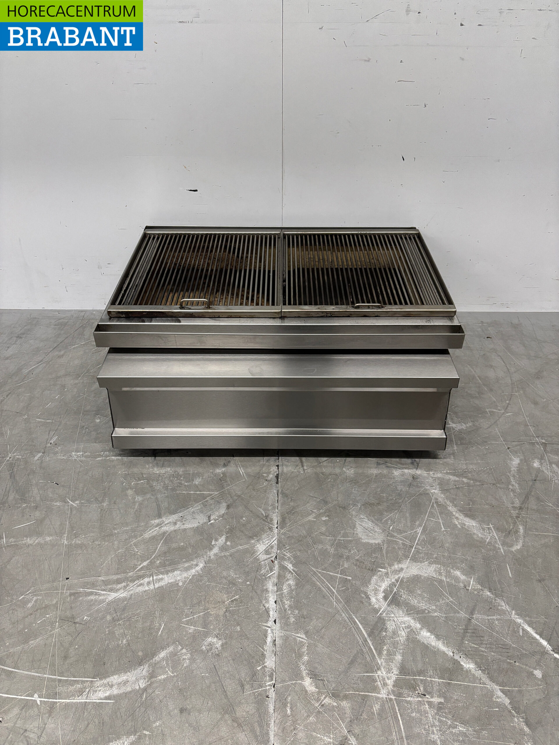 Stainless steel Charcoal Grill Grill 2 grids 81 cm Catering