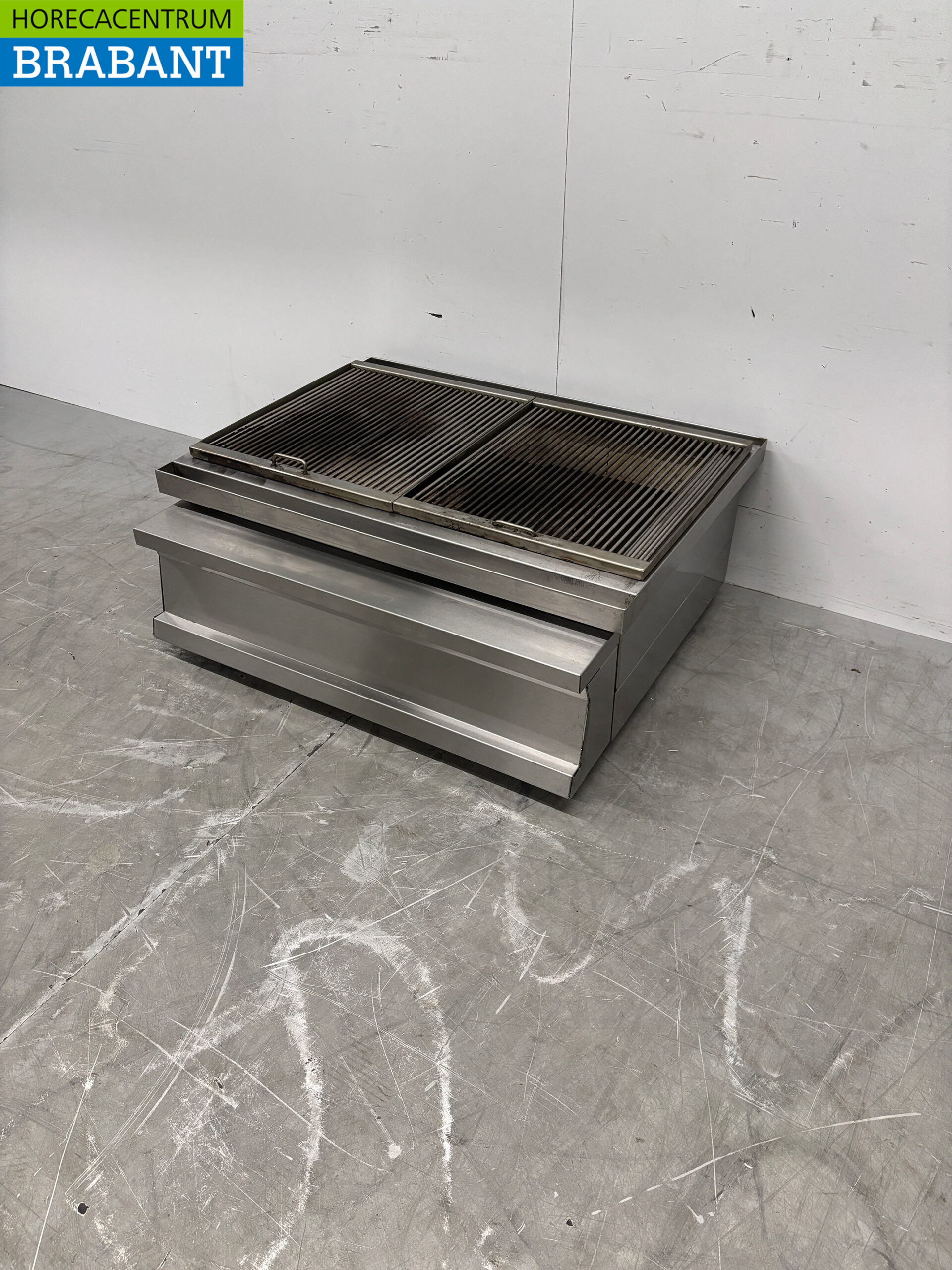 Stainless steel Charcoal Grill Grill 2 grids 81 cm Catering - Image 2