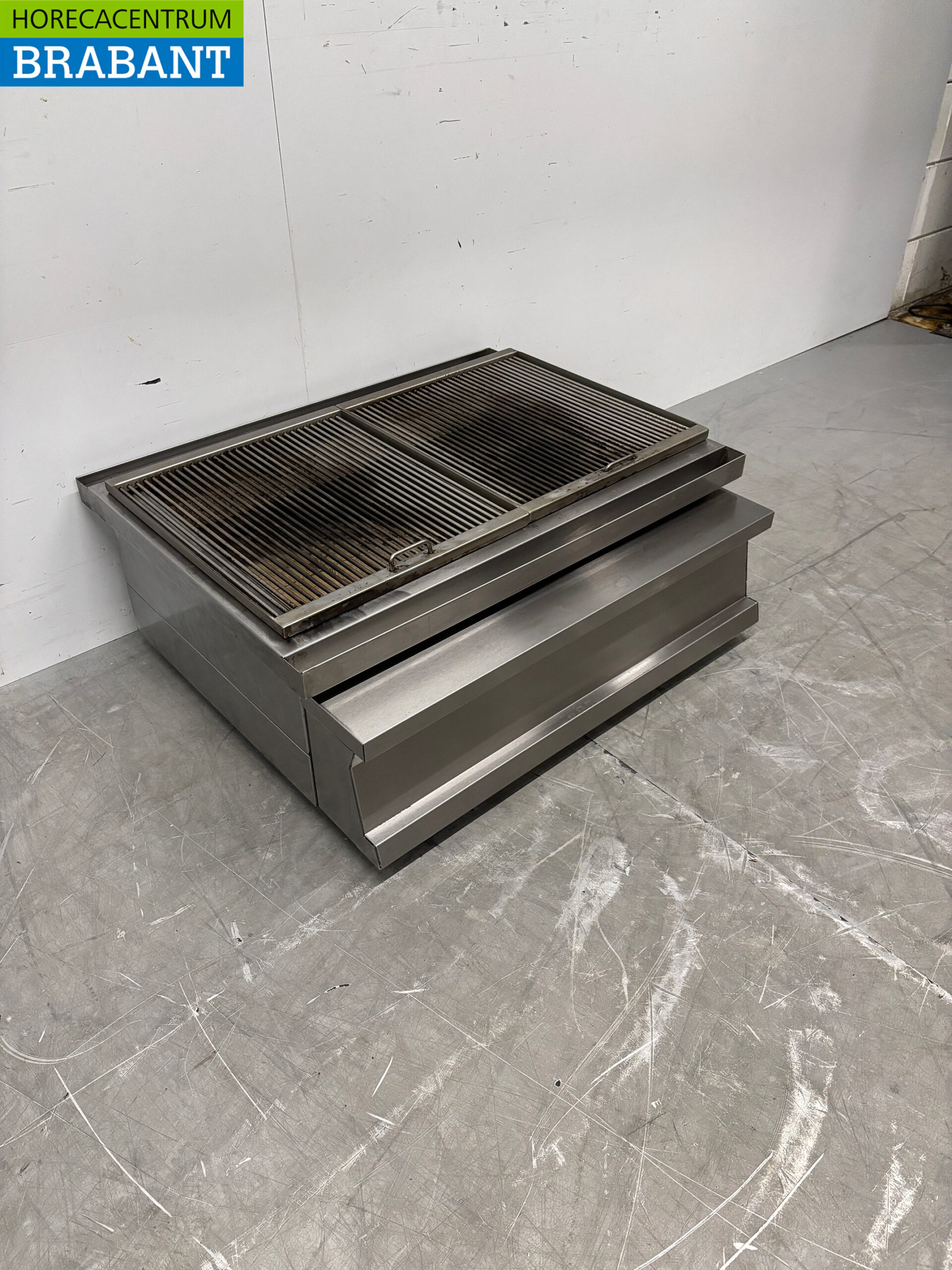 Stainless steel Charcoal Grill Grill 2 grids 81 cm Catering - Image 3