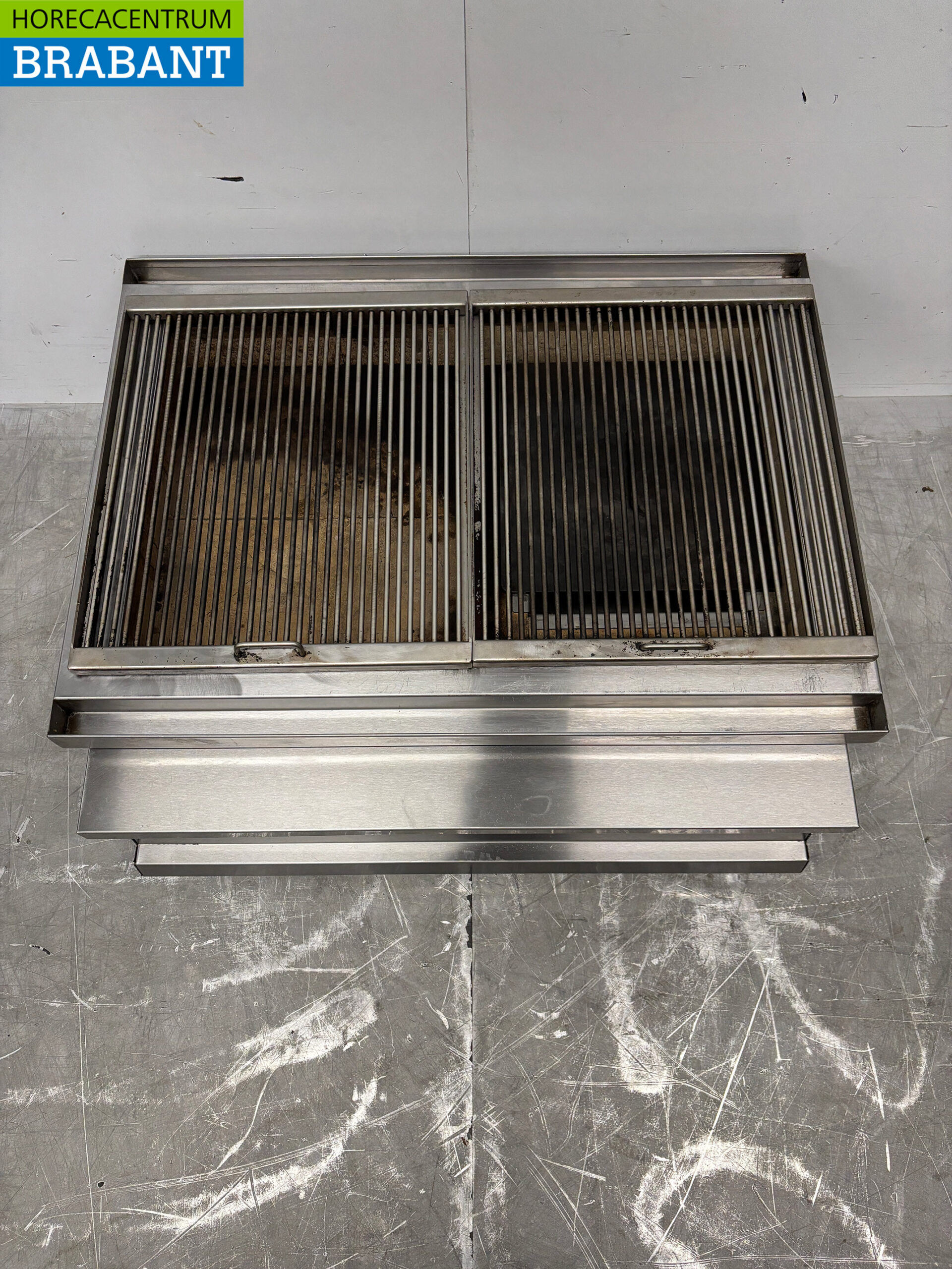 Stainless steel Charcoal Grill Grill 2 grids 81 cm Catering - Image 4