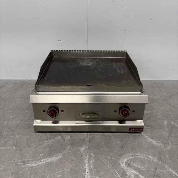 Stainless steel Diamond Smooth Griddle Griddle 70 cm 400V Catering