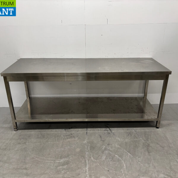 Stainless steel Worktable with undershelf 200 x 70 x 84 cm Catering