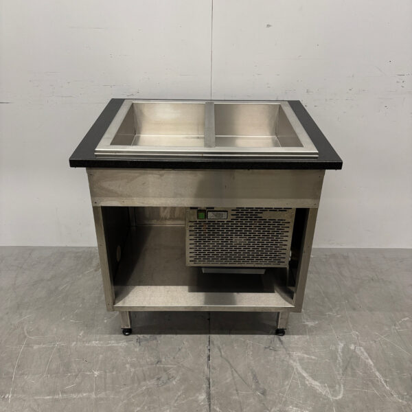 Stainless steel Saladiere Koelbak 2 x 1/1 GN 86,5 cm 230V Horeca