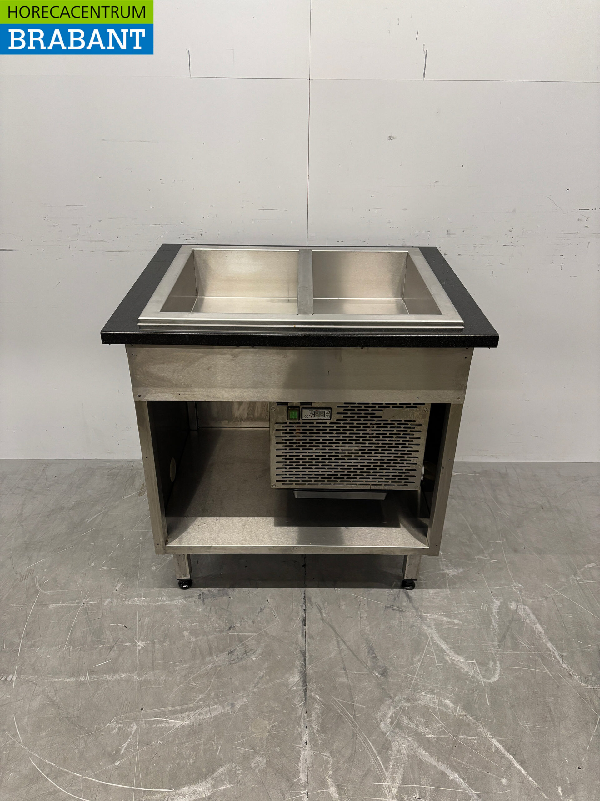 Stainless steel Saladiere Koelbak 2 x 1/1 GN 86,5 cm 230V Horeca
